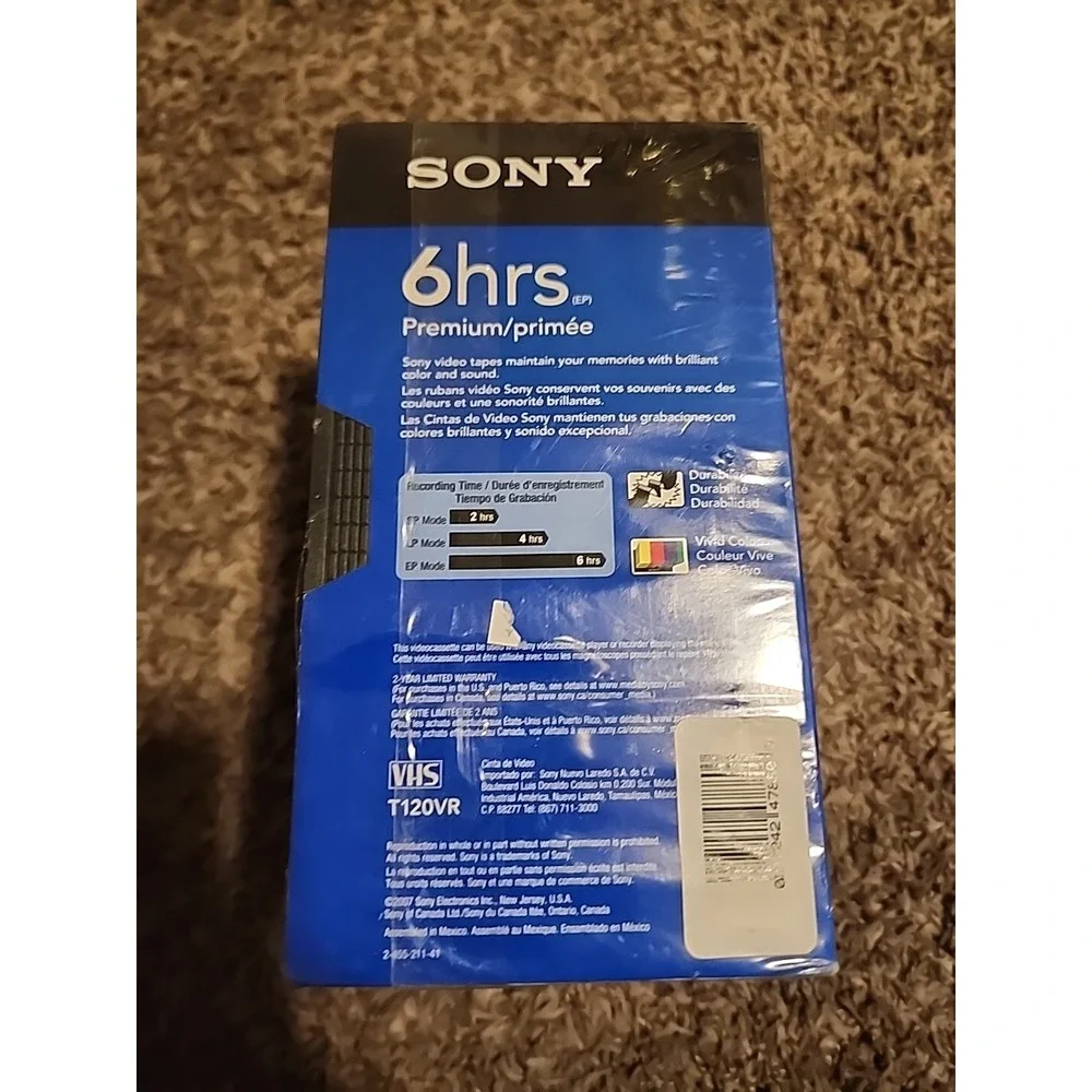 Sony VHS T-120VL/WA Standard Grade VHS Blank Tapes -‎ 5 pack